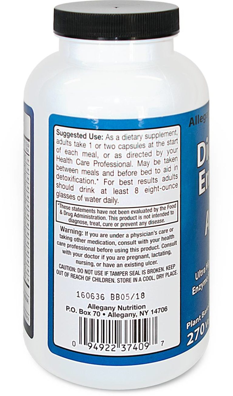 AL Series Gluten Free Digestive Enzymes Allegany Nutrition