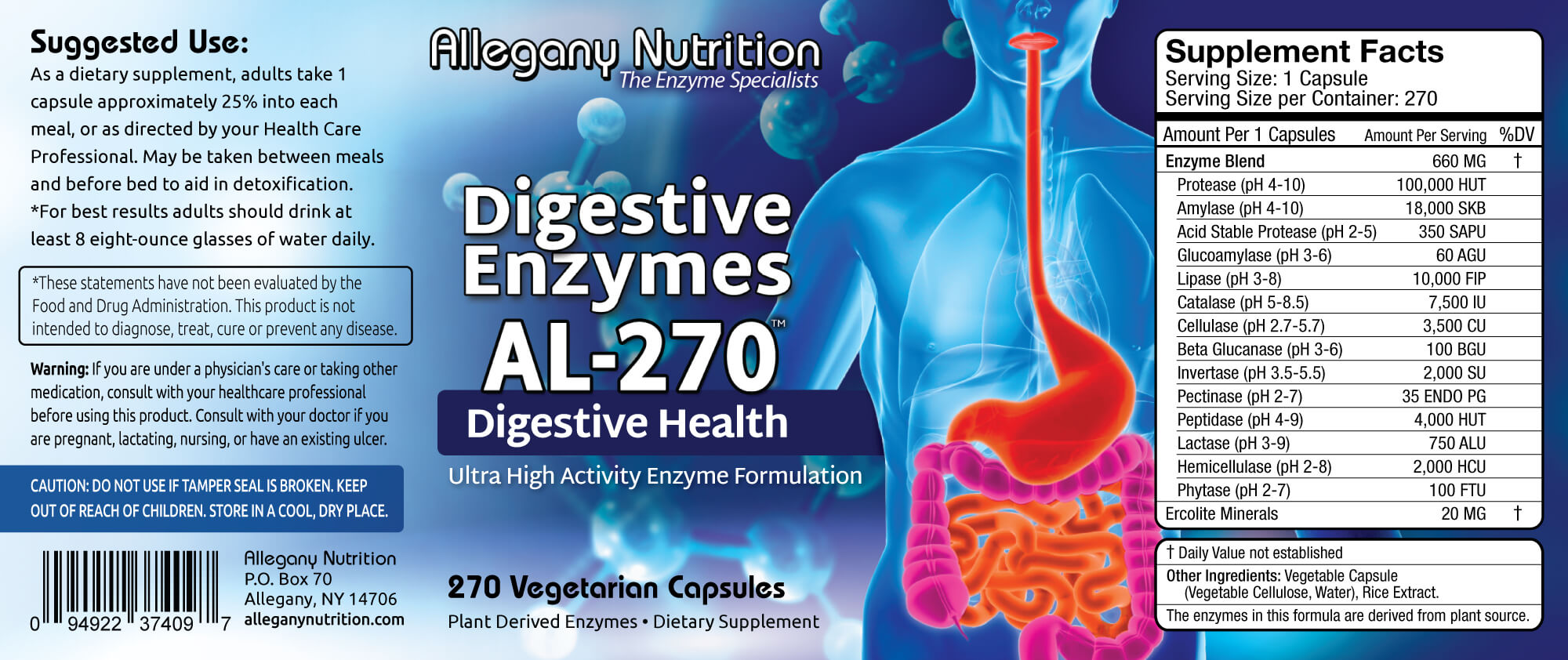 AL Series Gluten Free Digestive Enzymes - Allegany Nutrition